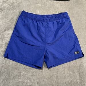 SAXX Go Coastal 2in1 Volley Shorts Mens XL Blue Athletic Casual Shorts
